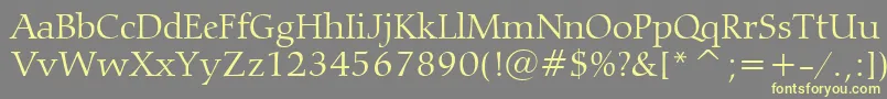 CarminaLightBt-fontti – keltaiset fontit harmaalla taustalla
