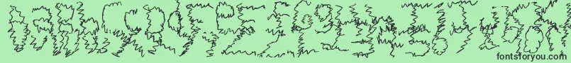 Czcionka ZigieZag – czarne czcionki na zielonym tle