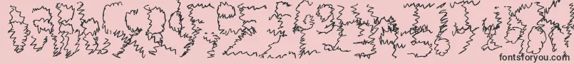 フォントZigieZag – ピンクの背景に黒い文字