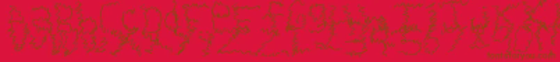 Czcionka ZigieZag – brązowe czcionki na czerwonym tle