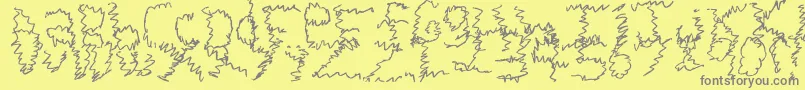ZigieZag-Schriftart – Graue Schriften auf gelbem Hintergrund
