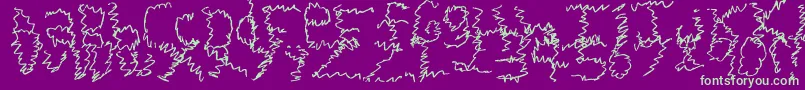 フォントZigieZag – 紫の背景に緑のフォント