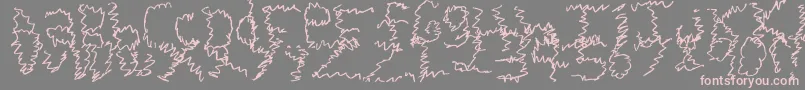 フォントZigieZag – 灰色の背景にピンクのフォント