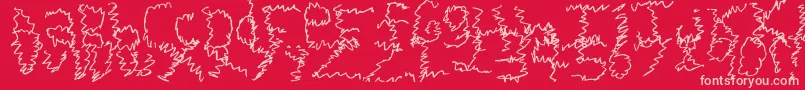 ZigieZag-Schriftart – Rosa Schriften auf rotem Hintergrund