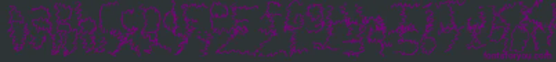 ZigieZag-Schriftart – Violette Schriften auf schwarzem Hintergrund