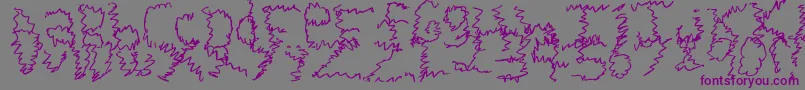 ZigieZag-Schriftart – Violette Schriften auf grauem Hintergrund