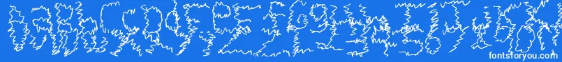 フォントZigieZag – 青い背景に白い文字