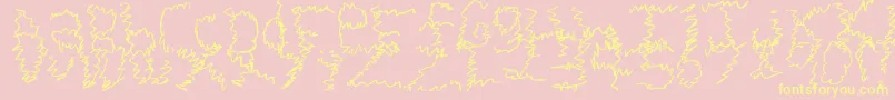 フォントZigieZag – 黄色のフォント、ピンクの背景