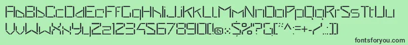 Шрифт StealwerksOpenfine – чёрные шрифты на зелёном фоне