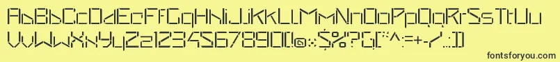 StealwerksOpenfine Font – Black Fonts on Yellow Background