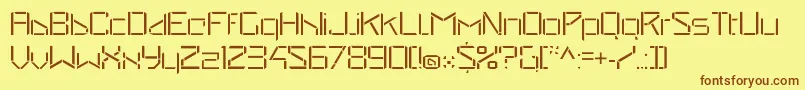 StealwerksOpenfine Font – Brown Fonts on Yellow Background