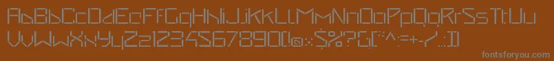 StealwerksOpenfine-Schriftart – Graue Schriften auf braunem Hintergrund