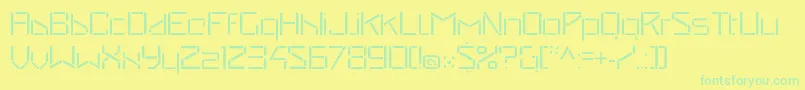 StealwerksOpenfine Font – Green Fonts on Yellow Background