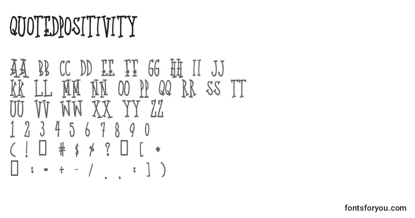 Quotedpositivity Font – alphabet, numbers, special characters
