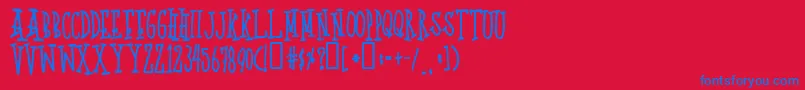 Quotedpositivity Font – Blue Fonts on Red Background
