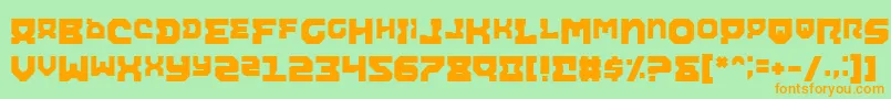 AiracobraAlt Font – Orange Fonts on Green Background