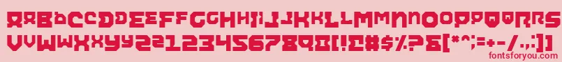 AiracobraAlt Font – Red Fonts on Pink Background