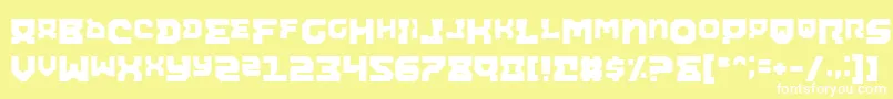 AiracobraAlt Font – White Fonts on Yellow Background