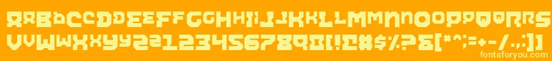 AiracobraAlt Font – Yellow Fonts on Orange Background