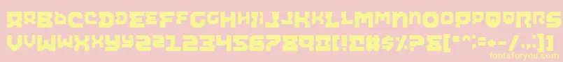 Czcionka AiracobraAlt – żółte czcionki na różowym tle