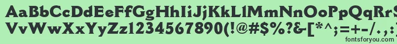Czcionka CantoriaMtExtrabold – czarne czcionki na zielonym tle