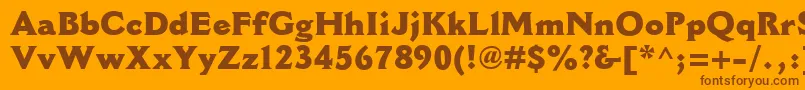 CantoriaMtExtrabold Font – Brown Fonts on Orange Background