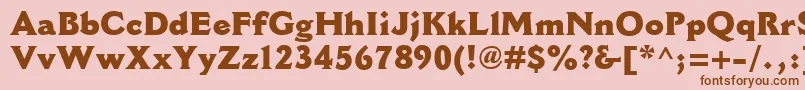 Шрифт CantoriaMtExtrabold – коричневые шрифты на розовом фоне