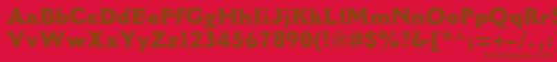 En savoir plus sur la police CantoriaMtExtrabold Police CantoriaMtExtrabold – polices brunes sur fond rouge