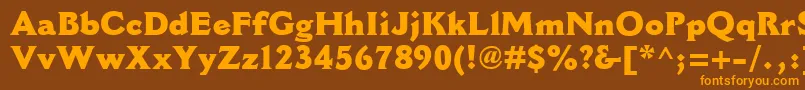 CantoriaMtExtrabold Font – Orange Fonts on Brown Background
