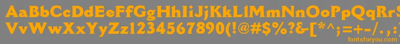 CantoriaMtExtrabold Font – Orange Fonts on Gray Background