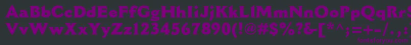 CantoriaMtExtrabold-Schriftart – Violette Schriften auf schwarzem Hintergrund