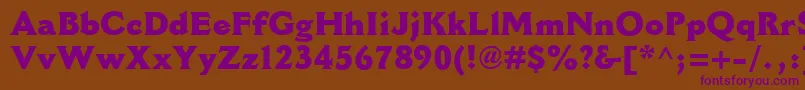 CantoriaMtExtrabold Font – Purple Fonts on Brown Background
