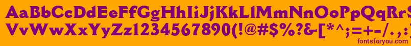 CantoriaMtExtrabold Font – Purple Fonts on Orange Background