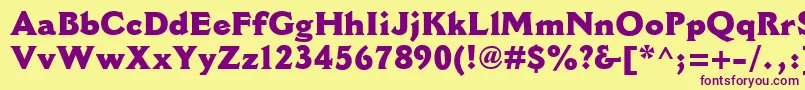 More about CantoriaMtExtrabold Font CantoriaMtExtrabold Font – Purple Fonts on Yellow Background