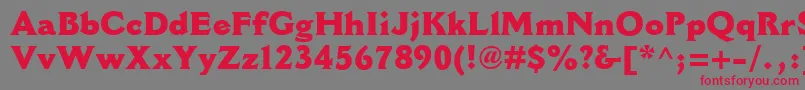 CantoriaMtExtrabold Font – Red Fonts on Gray Background