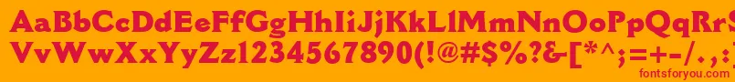 フォントCantoriaMtExtrabold – オレンジの背景に赤い文字
