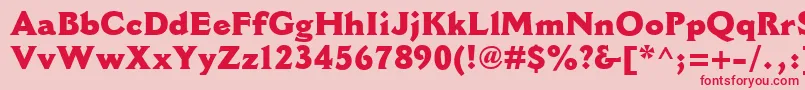 CantoriaMtExtrabold Font – Red Fonts on Pink Background