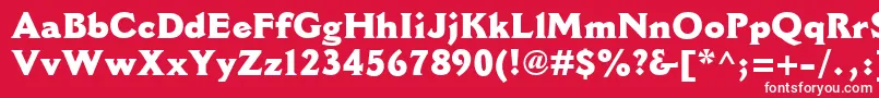 フォントCantoriaMtExtrabold – 赤い背景に白い文字