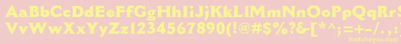 Шрифт CantoriaMtExtrabold – жёлтые шрифты на розовом фоне