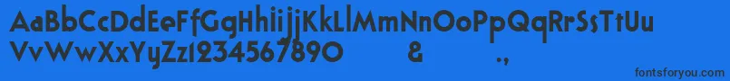 Bloxhallsample Font – Black Fonts on Blue Background