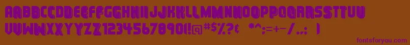Municipal Font – Purple Fonts on Brown Background