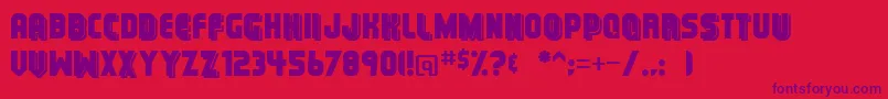 Municipal Font – Purple Fonts on Red Background