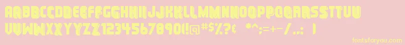 Municipal Font – Yellow Fonts on Pink Background