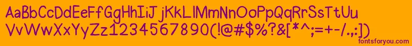 Halogen Font – Purple Fonts on Orange Background