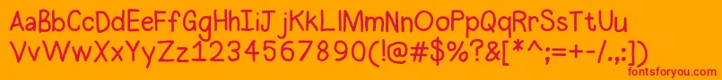 Halogen Font – Red Fonts on Orange Background