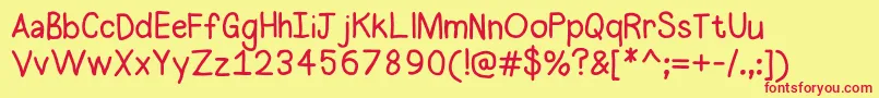 Halogen Font – Red Fonts on Yellow Background