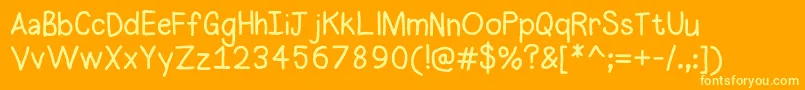 Halogen Font – Yellow Fonts on Orange Background
