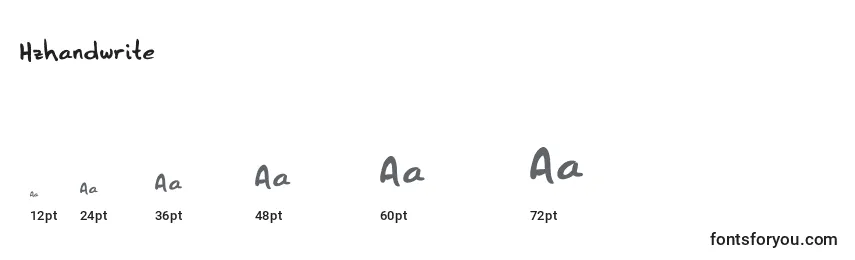 Hzhandwrite Font Sizes