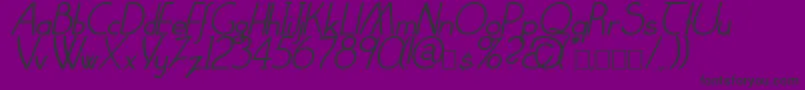 ClarittyItalic-Schriftart – Schwarze Schriften auf violettem Hintergrund