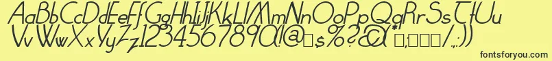 fuente ClarittyItalic – Fuentes Negras Sobre Fondo Amarillo